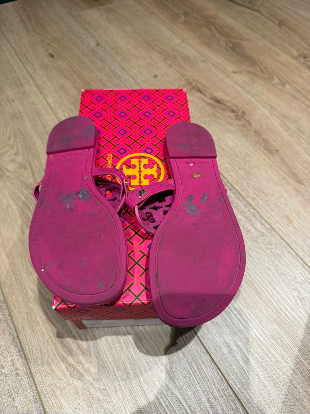 Tory Burch Miller Sandals in Fuchsia - Picture 7 of 9